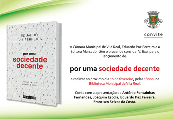 LANÇAMENTO DO LIVRO”POR UMA SOCIEDADE DECENTE”